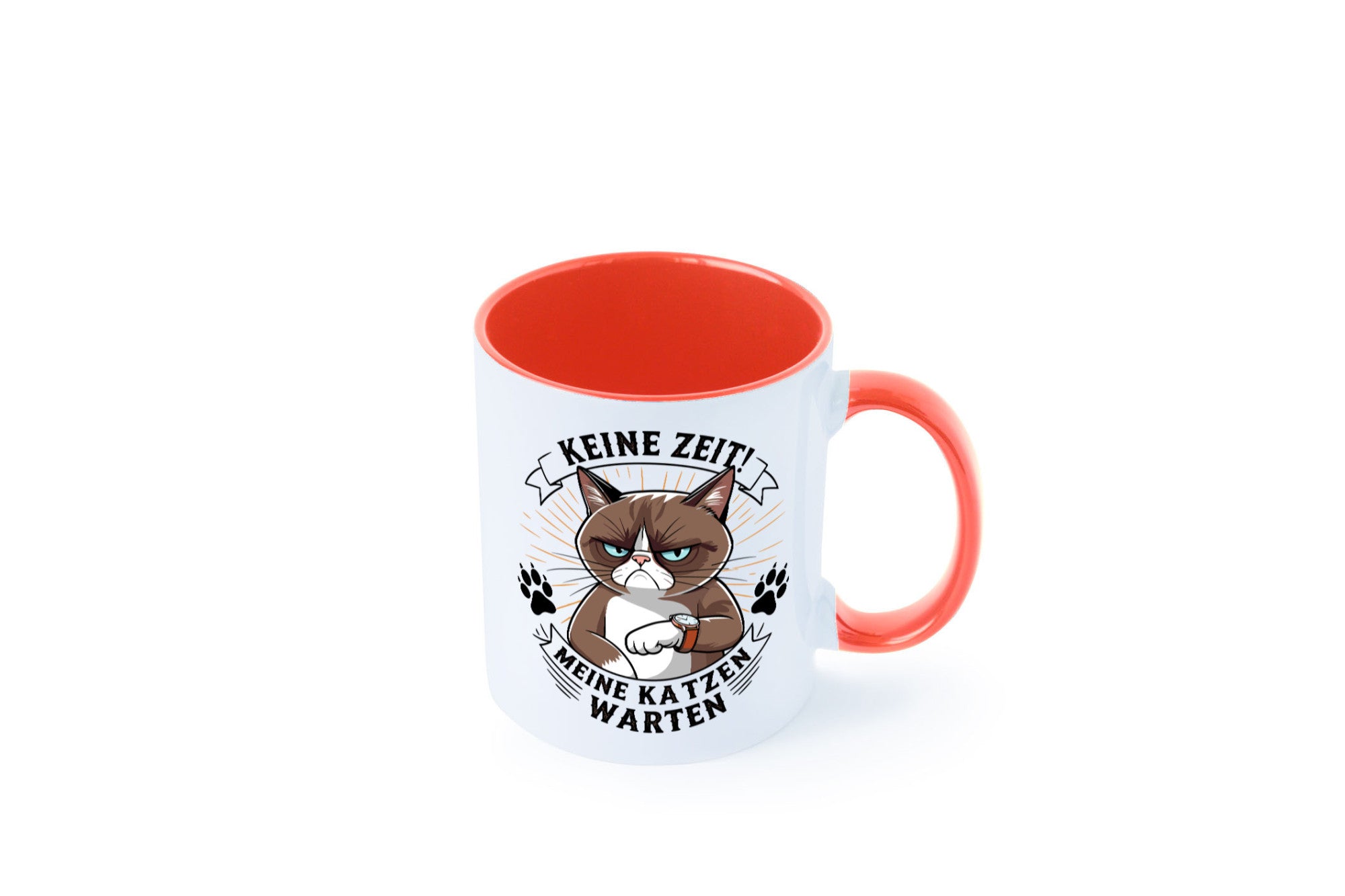 Keine Zeit meine Katzen Warten | Schwarze Katze Geschenkidee Tierliebhaber