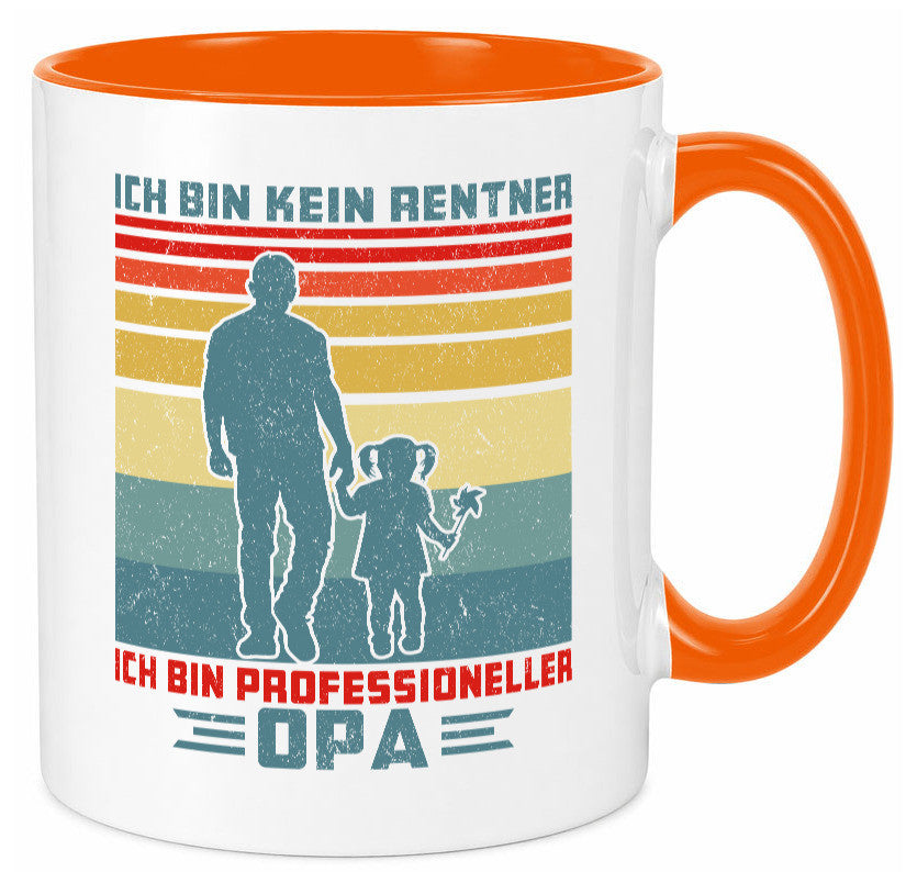 Kein Rentner bin Profesioneller Opa | Groß vater lustig Familie Geschenkidee Tasse