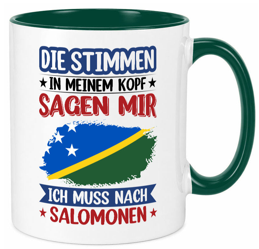 Salomonen | Urlaub Stimmen in meinem Kopf Traumland v2 Humor Geschenkidee Tasse