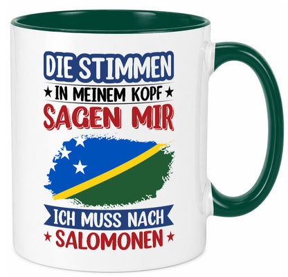 Salomonen | Urlaub Stimmen in meinem Kopf Traumland v2 Humor Geschenkidee Tasse