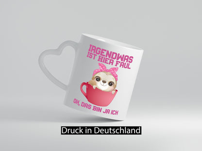 Irgendwas Ist hier Faul lustig Humor Geschenkidee Geschenk Tasse