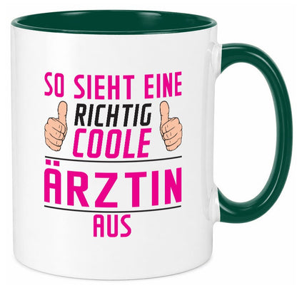 Richtig Coole Ãrztin | Medizin Doktorin Fachärztin Geschenkidee Humor Tasse