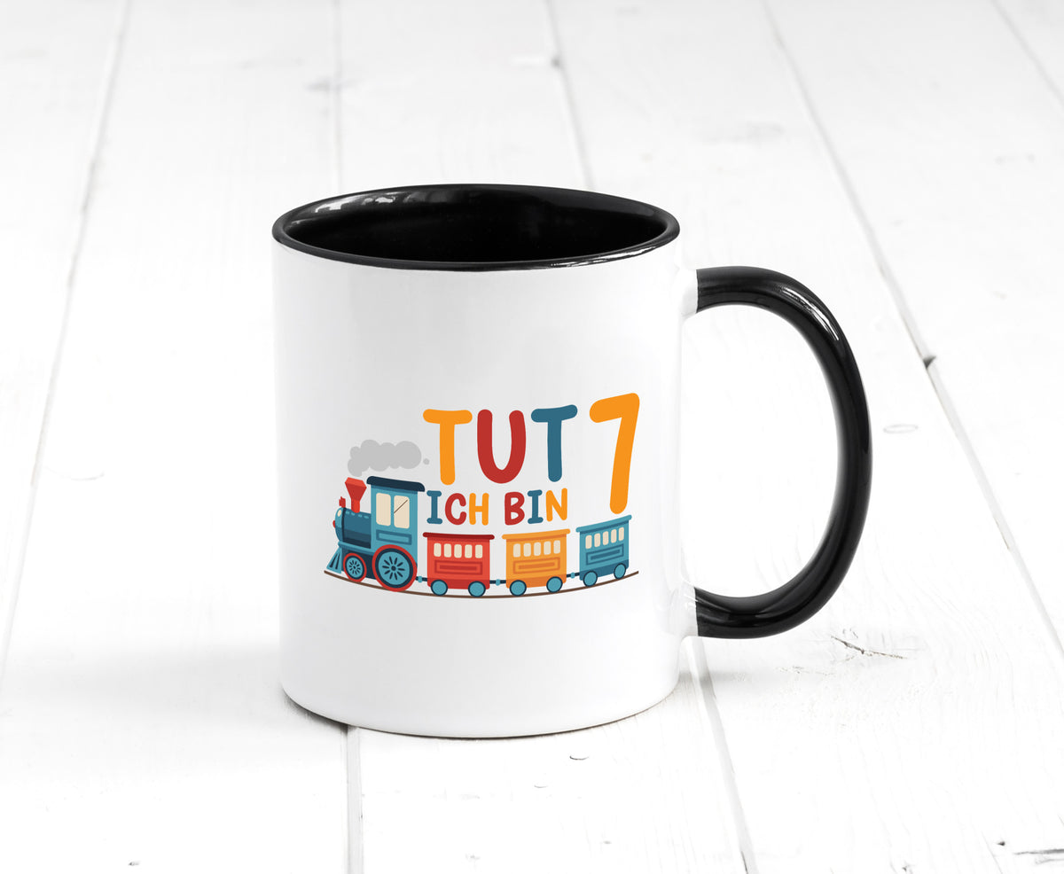 7. Geburtstag | 7 Jahre Eisenbahn Zug junge Humor Geschenkidee Tasse