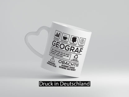 Achtung Probleme Geograf | Geografie Geschenkidee Humor Tasse