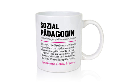 Sozialpädagogin | Spruch lustig Humor Pädagogin v2 Geschenkidee Geschenk Tasse