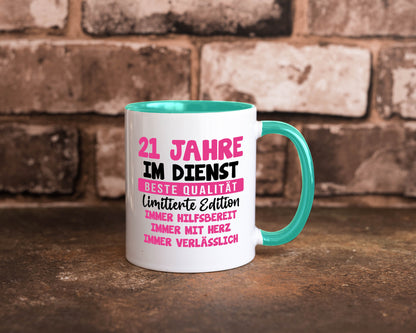 21 Jahre im Dienst | Jubiläum Arbeit v10 lustiger Spruch Geschenk Kollegen Büro