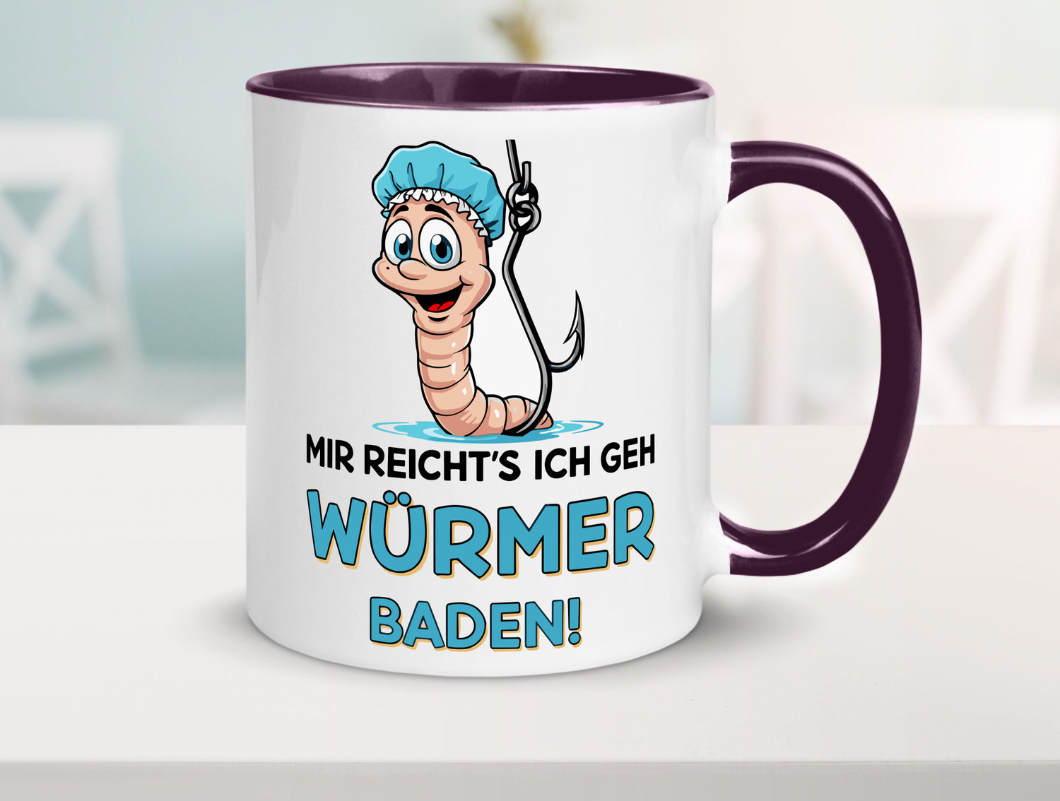 Mir reichts ich geh Würmer Baden | Angler Angeln Geschenk Humor Geschenkidee