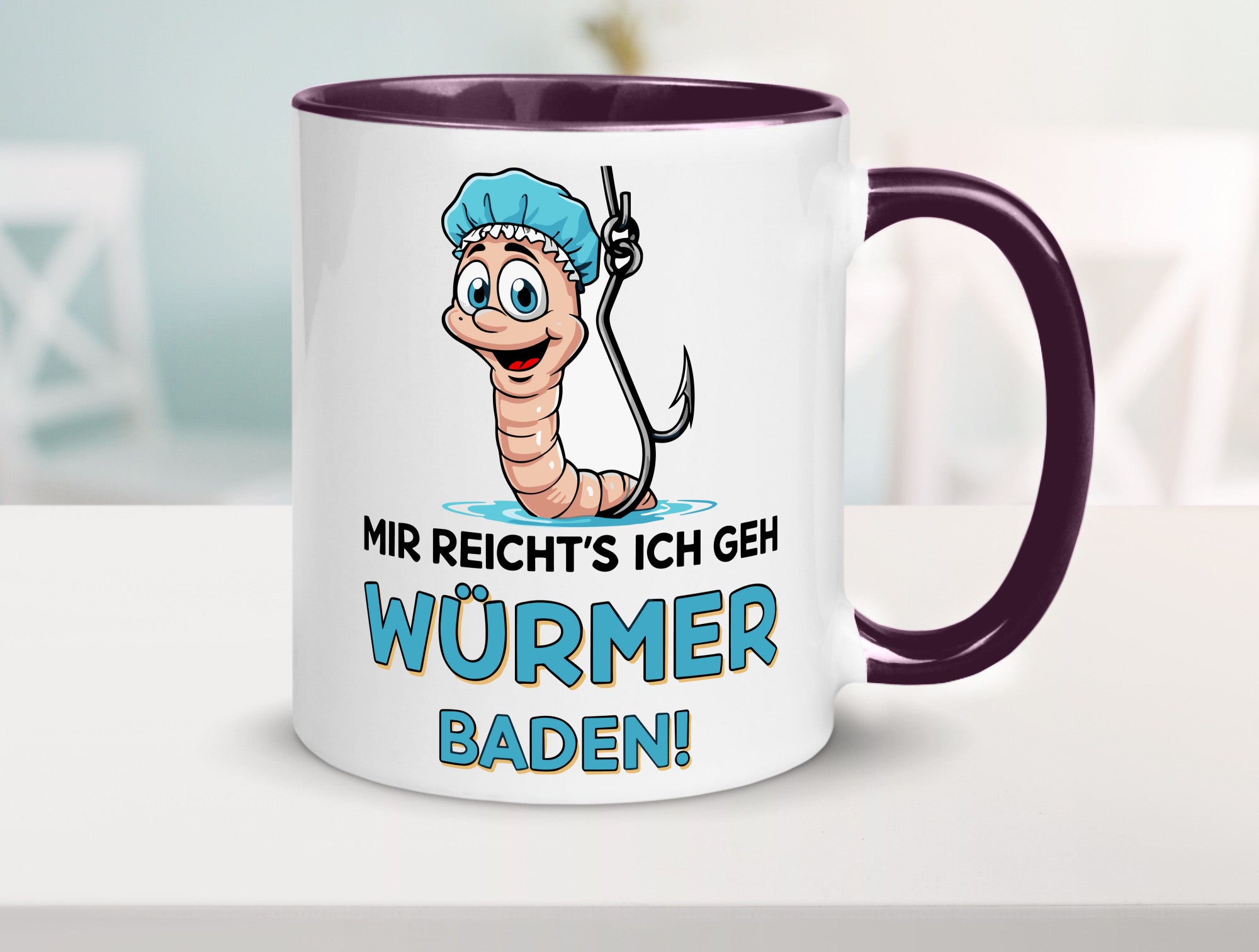 Mir reichts ich geh Würmer Baden | Angler Angeln Geschenk Humor Geschenkidee