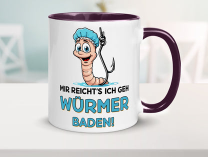 Mir reichts ich geh Würmer Baden | Angler Angeln Geschenk Humor Geschenkidee