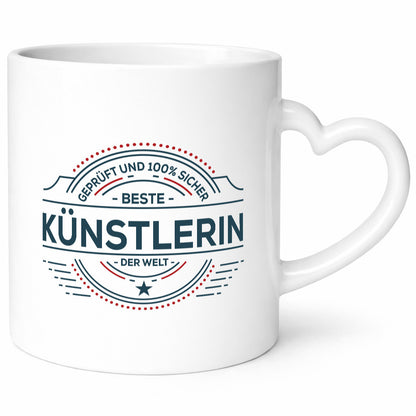 Geprüft und sicher: Künstlerin | lustig Kunst Geschenkidee Humor Tasse