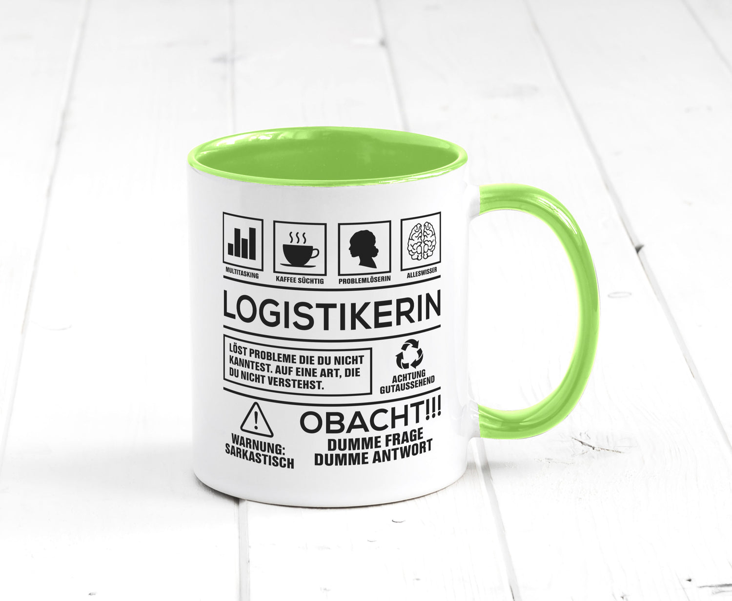 Achtung Probleme Logistikerin | Logistik lustiger Spruch Geschenk Humor