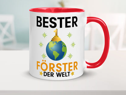 Welt Bester Förster | Forst Arbeit Geschenk Kollegen Büro lustiger Spruch Tasse