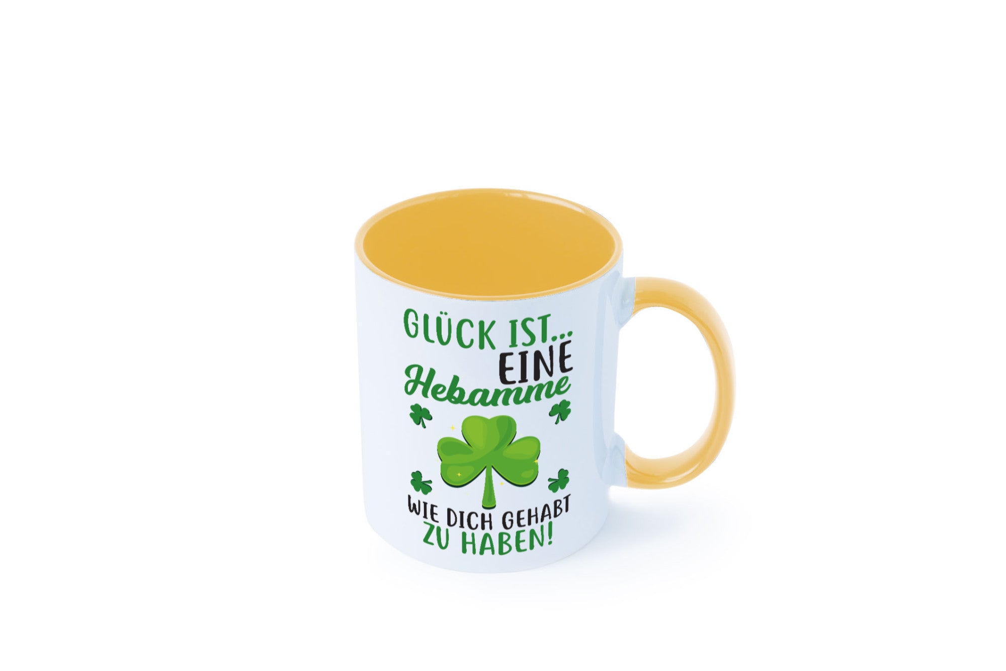 Hebamme Dankeschön | Dankes Tasse Kleeblätter Glück Humor Geschenkidee