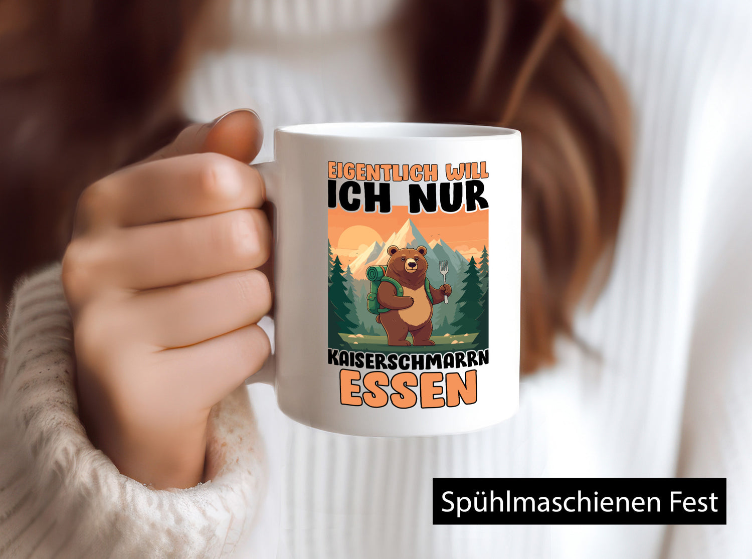 Eigentlich will ich nur Kaiserschmarn essen Humor Geschenkidee Tasse