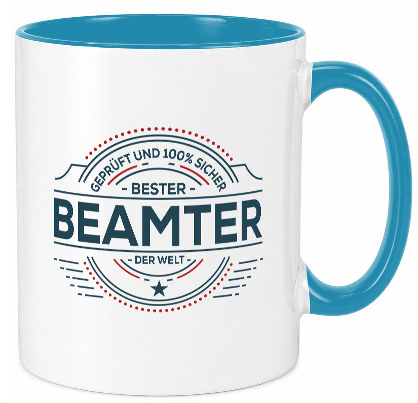 Geprüft und sicher: Beamter | Verbeamtung Dienst Humor Geschenkidee Tasse
