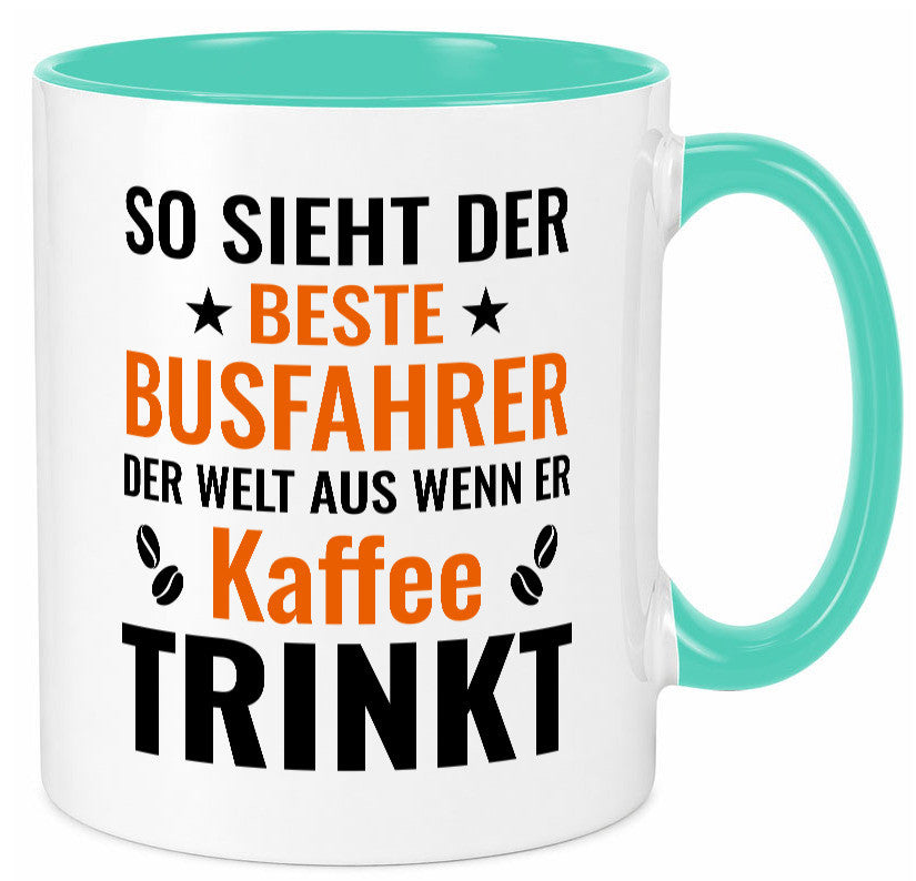 Kaffee trinkt: Busfahrer | Berufsfahrer Fahrer Geschenk Arbeit Kollegen Büro
