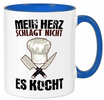 Mein Herz kocht Humor Geschenkidee Tasse