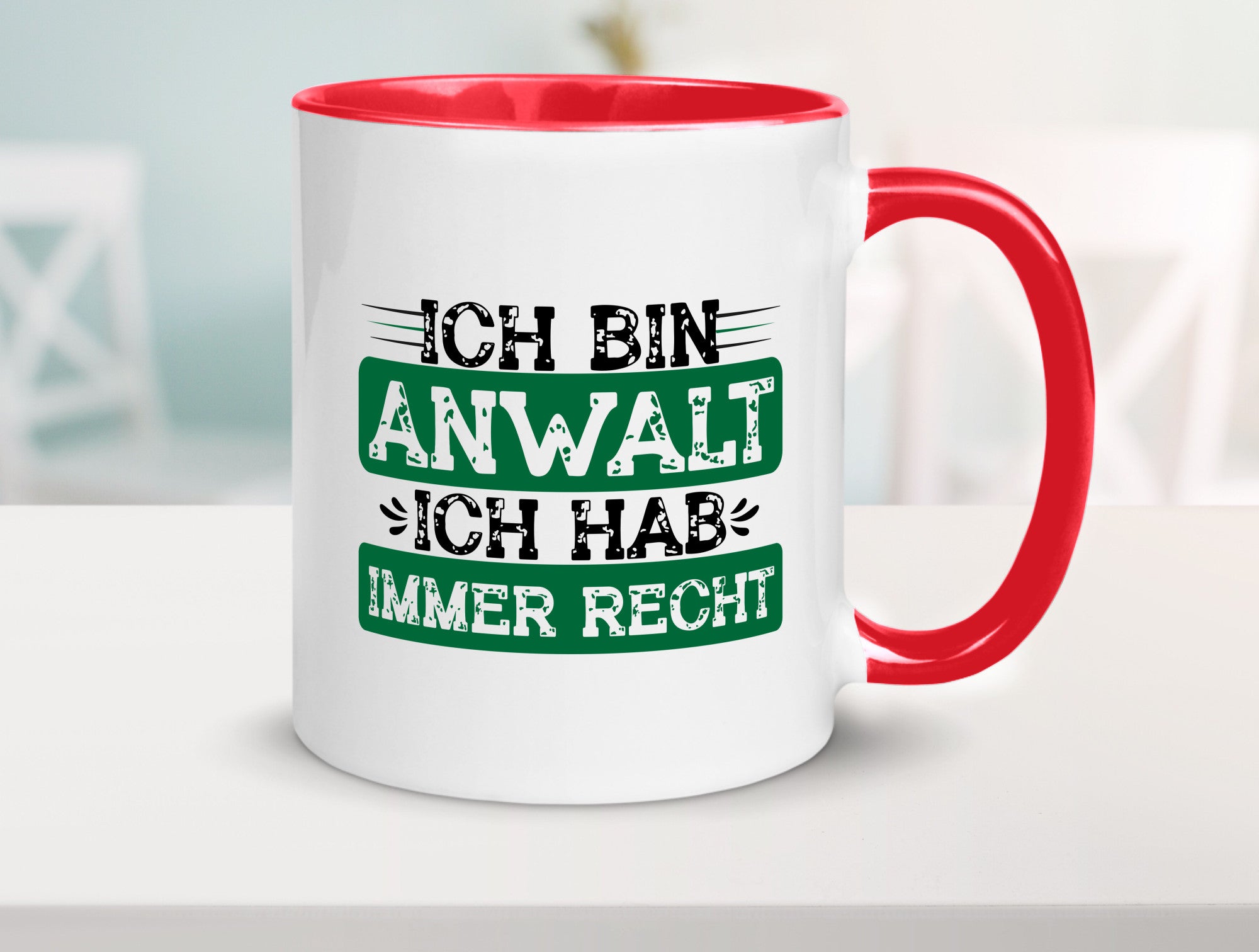 Ich bin Anwalt habe immer Recht | Jura Humor Geschenkidee Tasse