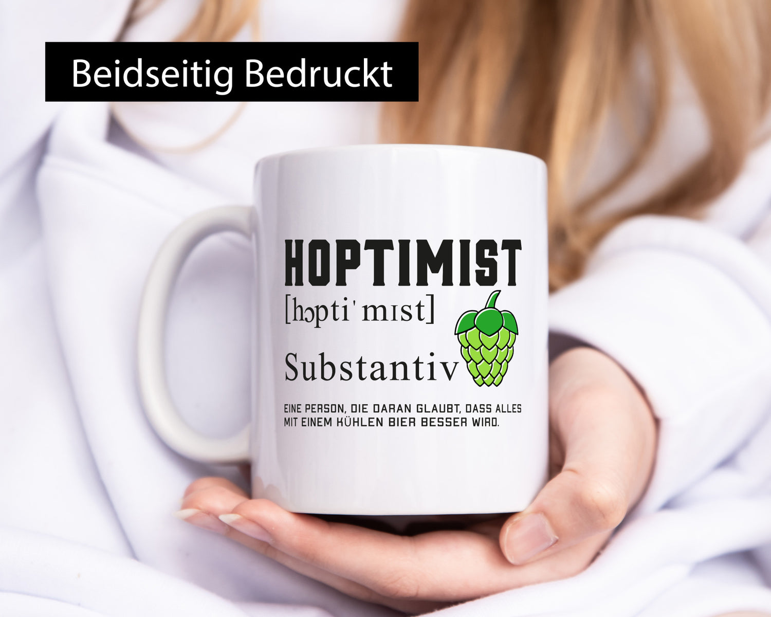 Hoptimist | Bierliebhaber Hopfen Bier Pils Party Geschenkidee Humor Tasse