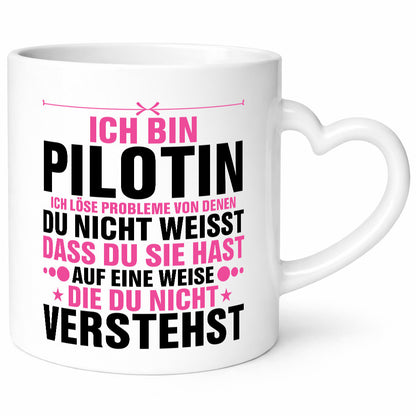 Löse Probleme: Pilotin | Definition Piloten v2 Humor Geschenkidee Tasse