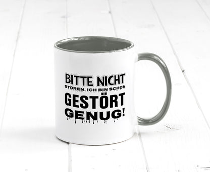Ich bin schon gestört lustiger Spruch Geschenk Humor Geschenkidee Tasse