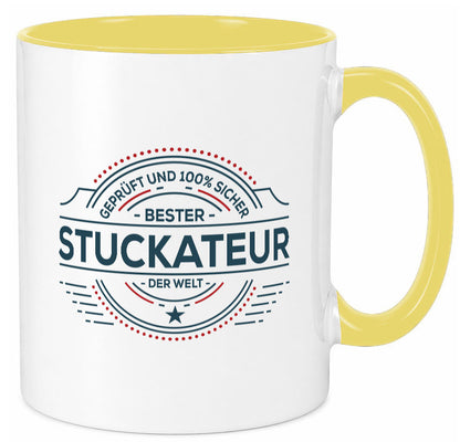 Geprüft und sicher: Stuckateur | Innenausbau Beruf Geschenkidee Arbeit Kollegen