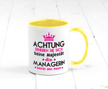 Seine Majestät Managerin | Management lustig Humor Geschenkidee Geschenk Tasse