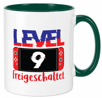 Level 9 Freigeschaltet | 9. Geburtstag Zocker Gamer Humor Geschenkidee Tasse