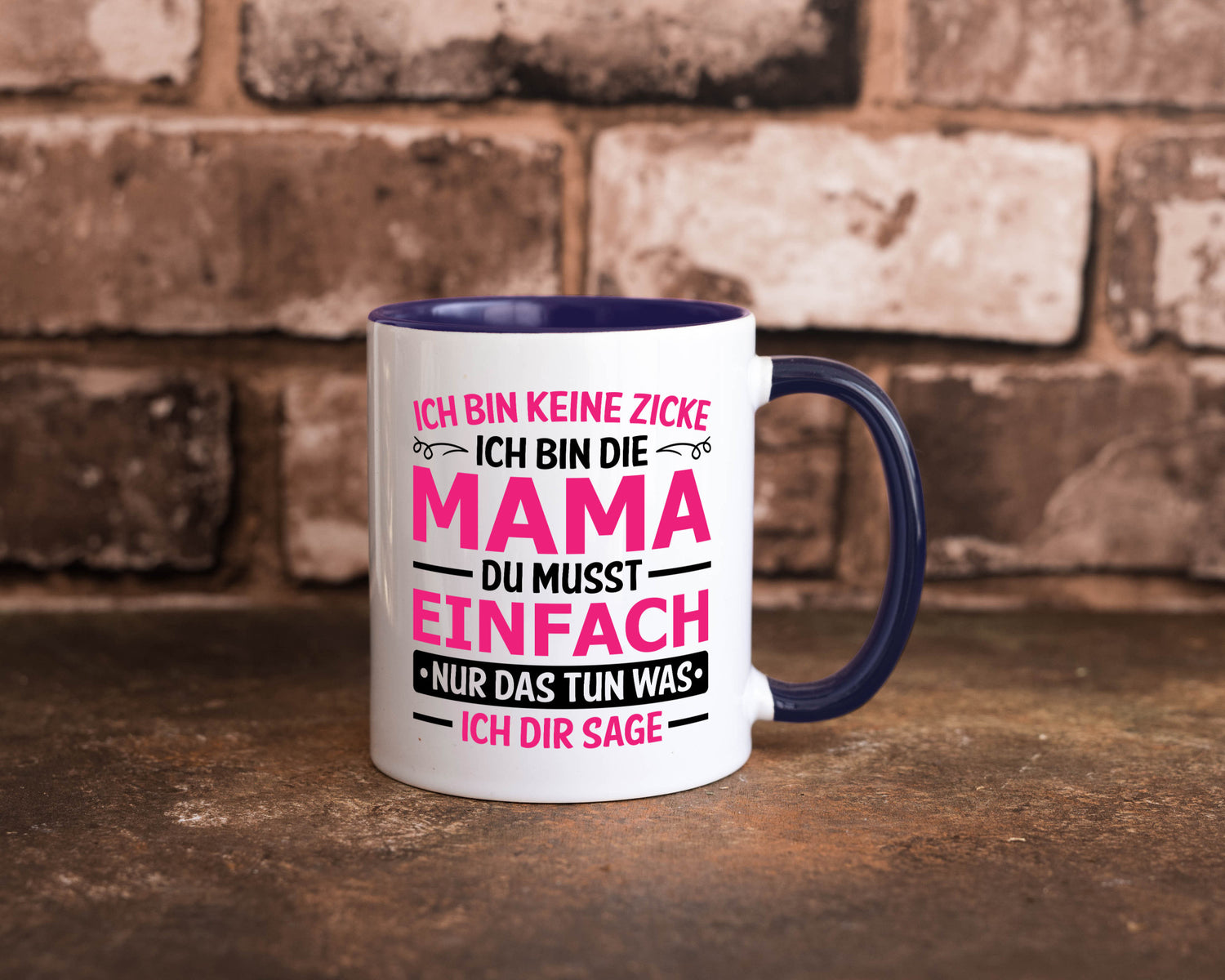 Keine Zicke, Mama | Schleifchen lustiger Spruch Geschenk Familie Geschenkidee