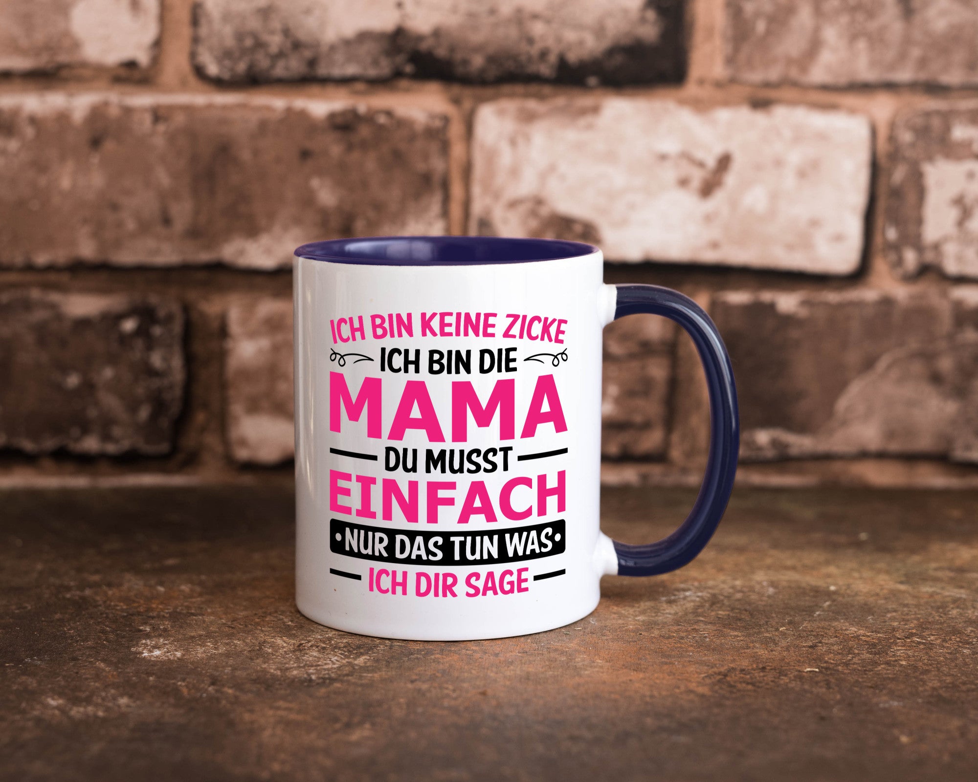 Keine Zicke, Mama | Schleifchen lustiger Spruch Geschenk Familie Geschenkidee