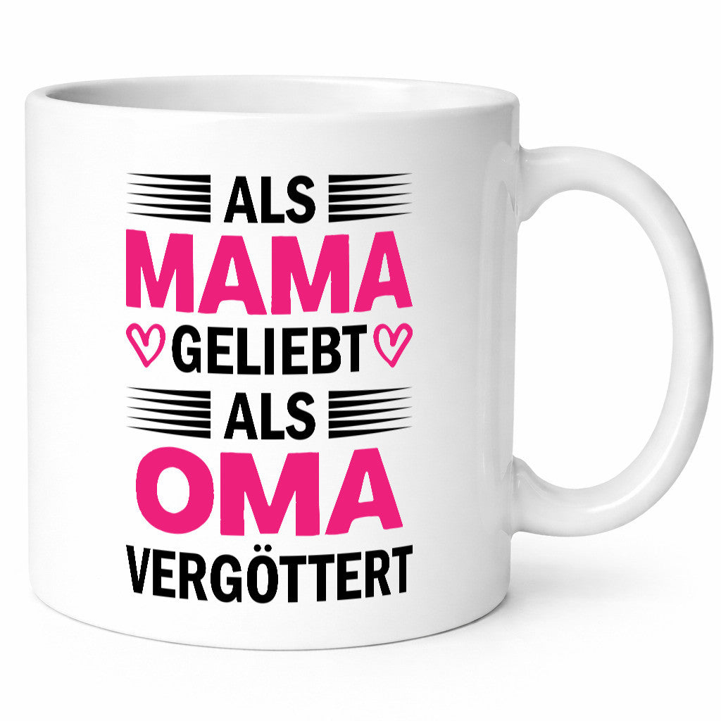 Als oma Vergöttert | Muttertag mama Großmutter Humor Familie Geschenkidee Tasse