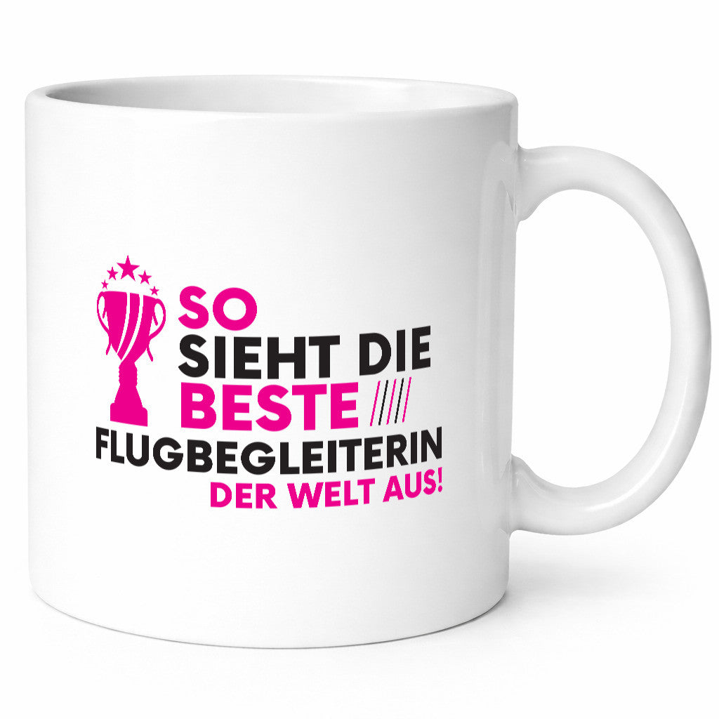 Die Weltbeste Flugbegleiterin | Stewardess Flughafen Geschenkidee Humor Tasse