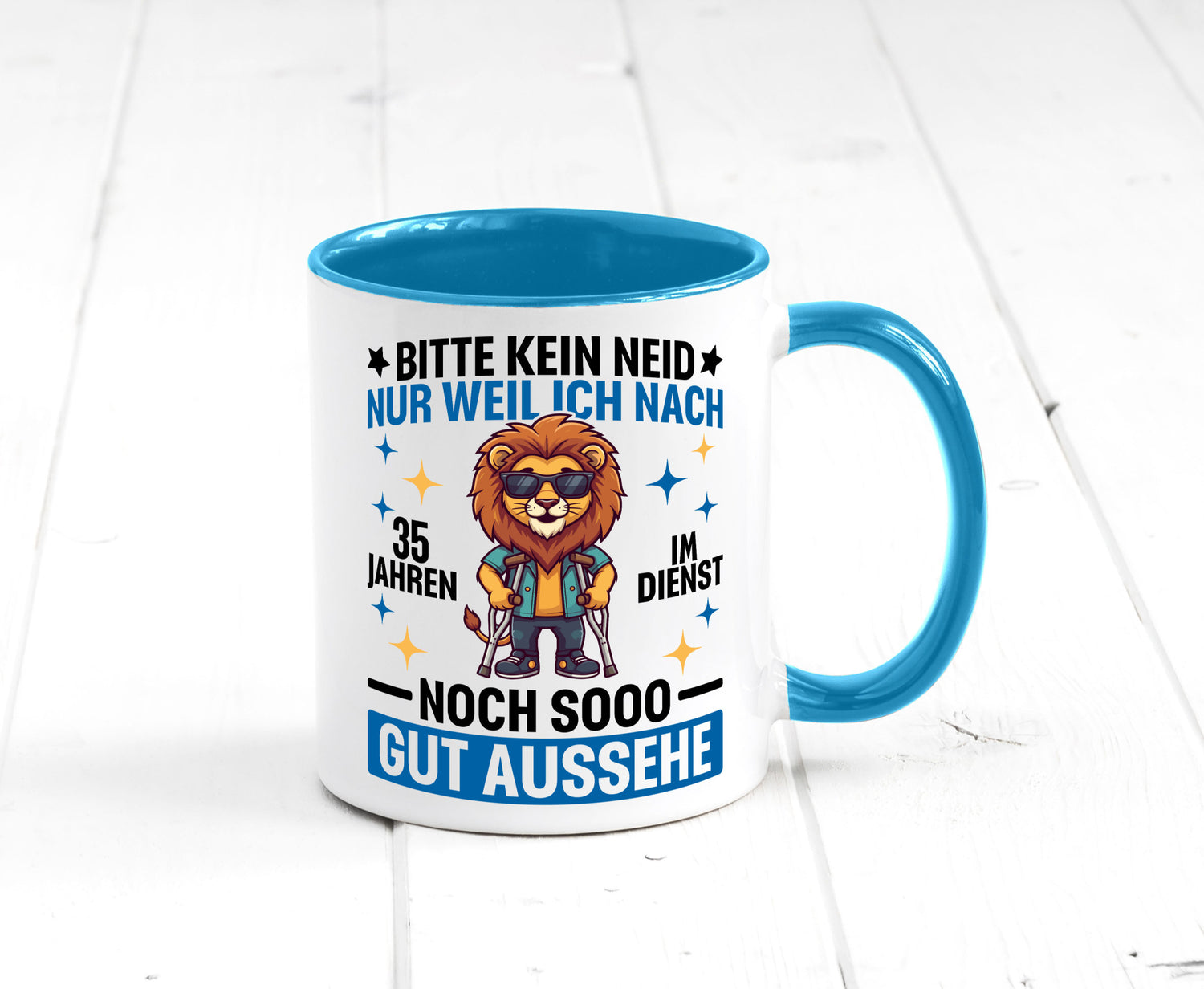 35 Jahre im Dienst | Arbeitsjubiläum Arbeit lustig Kollegen Büro Geschenk Tasse