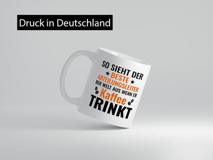 Kaffee trinkt: Abteilungsleiter| Führungskraft Geschenkidee Humor Tasse