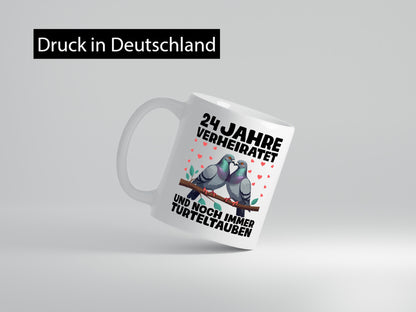 24 Jahre verheiratet | Turteltauben Ehe Ehepaar Geschenk Humor Geschenkidee