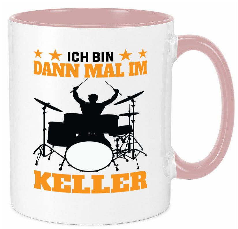 Ich bin dann mal im keller | Schlagzeug Musiker Musik lustig Humor Geschenkidee