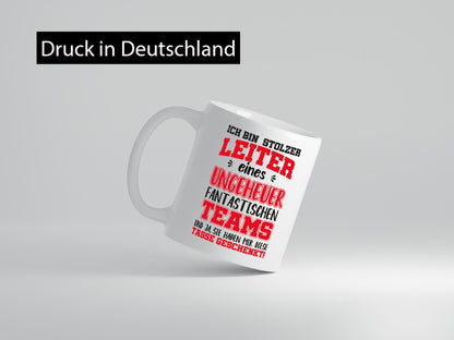 Stolzer Teamleiter | Beruf Tasse Mitarbeiter Humor lustiger Spruch Geschenk
