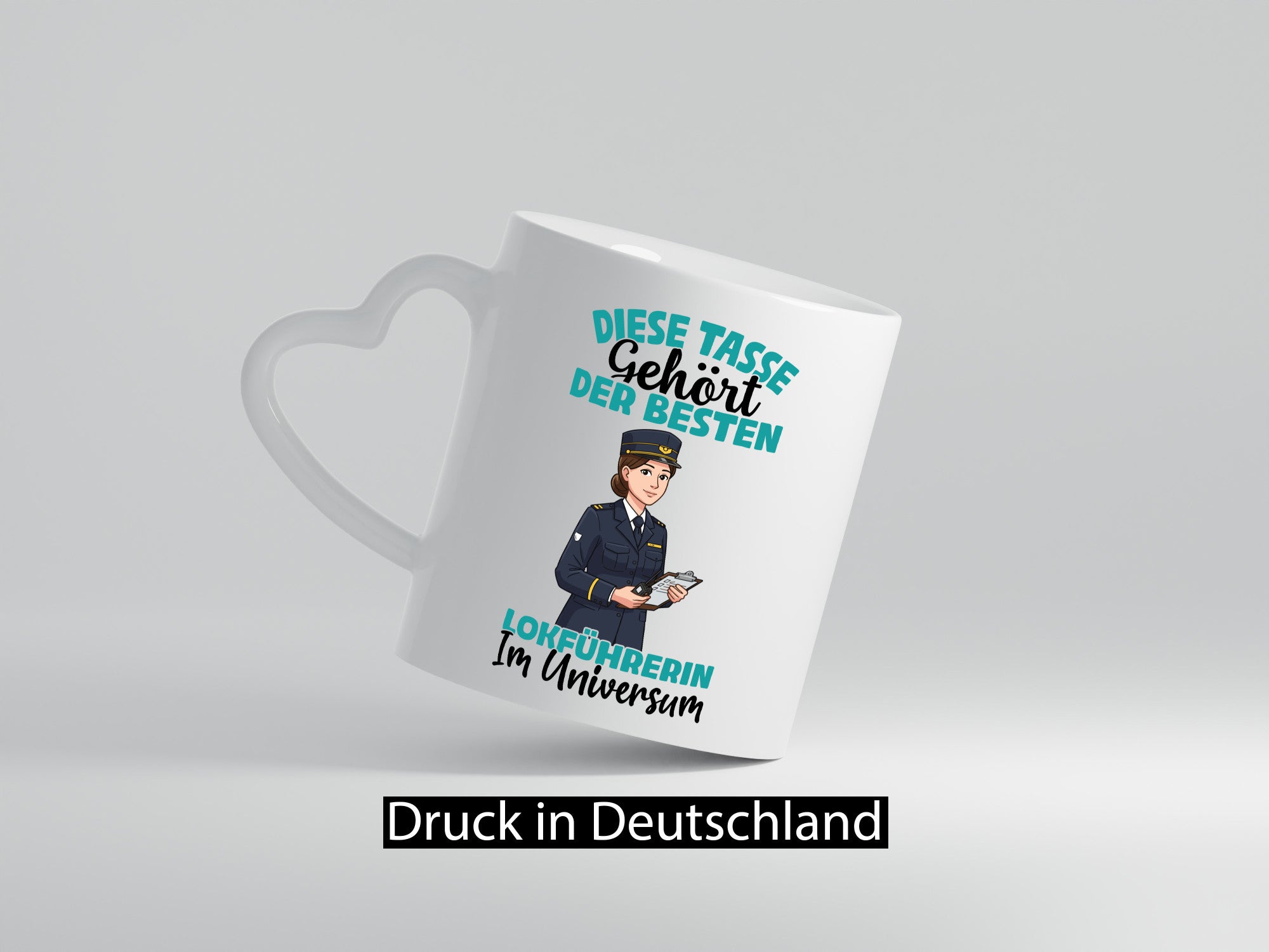 Im Universum: Lokführerin | Zug Beruf lustig Arbeit Kollegen Büro Geschenk Tasse