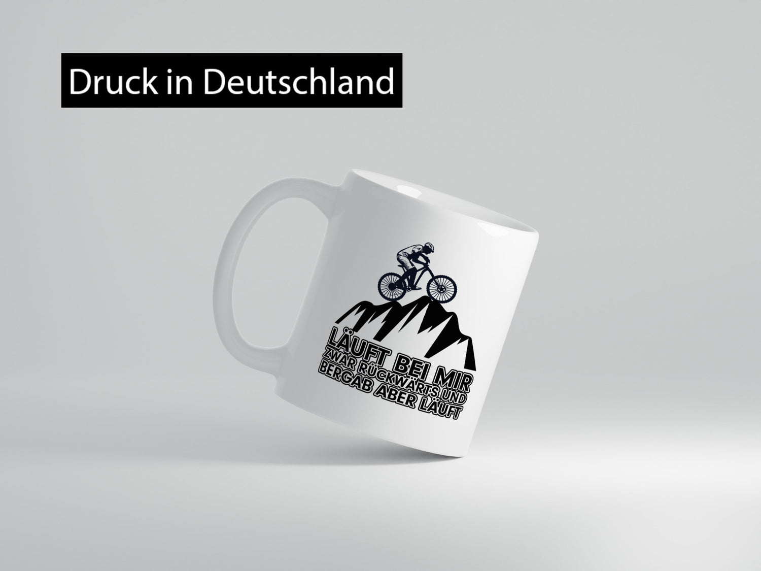 Läuft bei mir | Pechvogel Tasse Radfahrer Statement Humor Geschenkidee