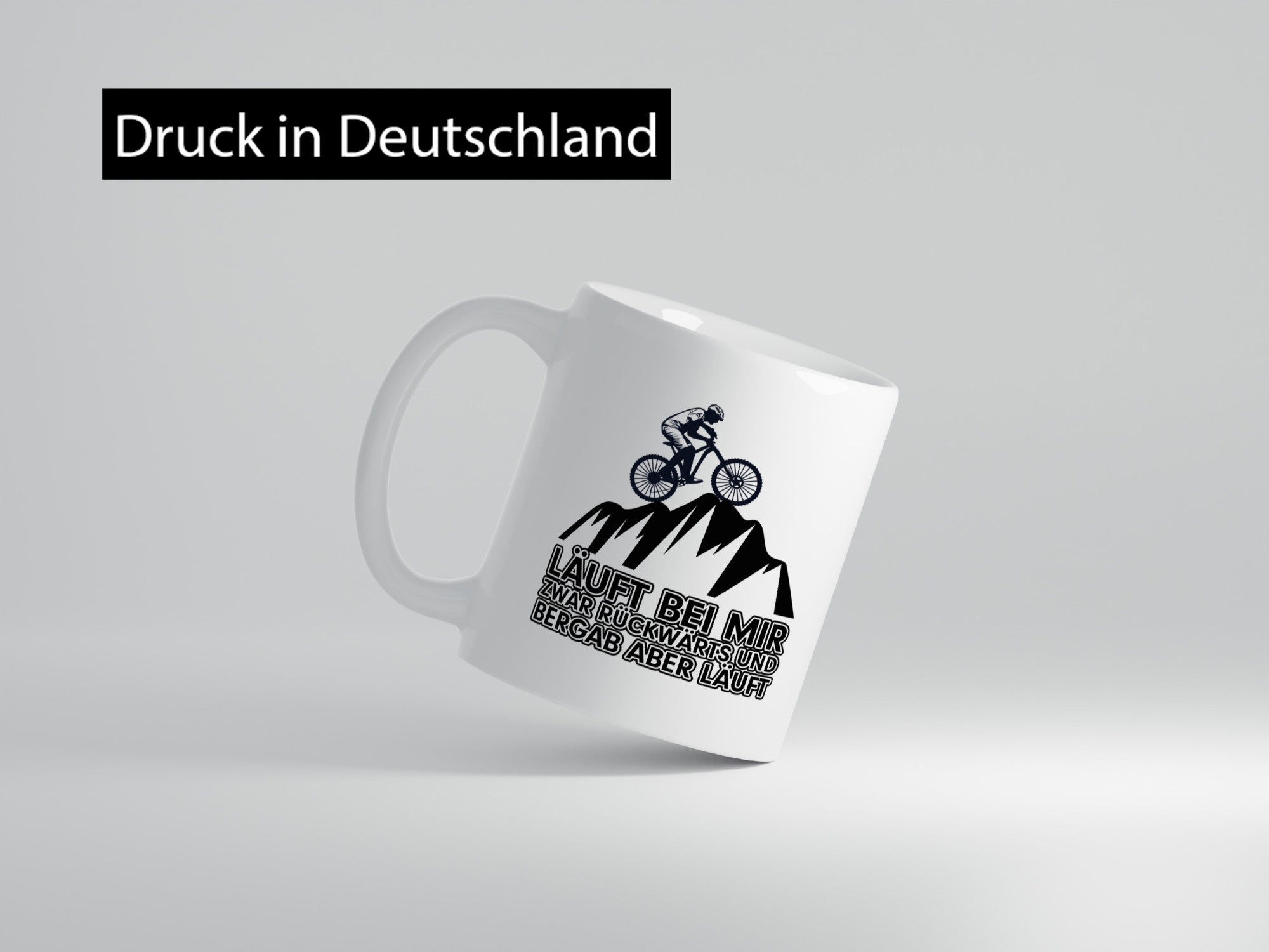 Läuft bei mir | Pechvogel Tasse Radfahrer Statement Humor Geschenkidee