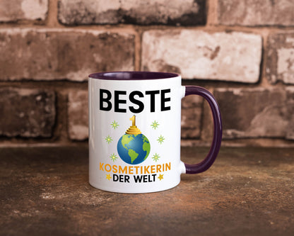 Welt Beste Kosmetikerin | Kosmetik Stylistin Visagistin Geschenkidee Humor Tasse