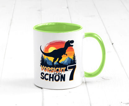 7. Geburtstag | 7 Jahre Dinosaurier v2 Geschenk Geschenkidee lustiger Spruch