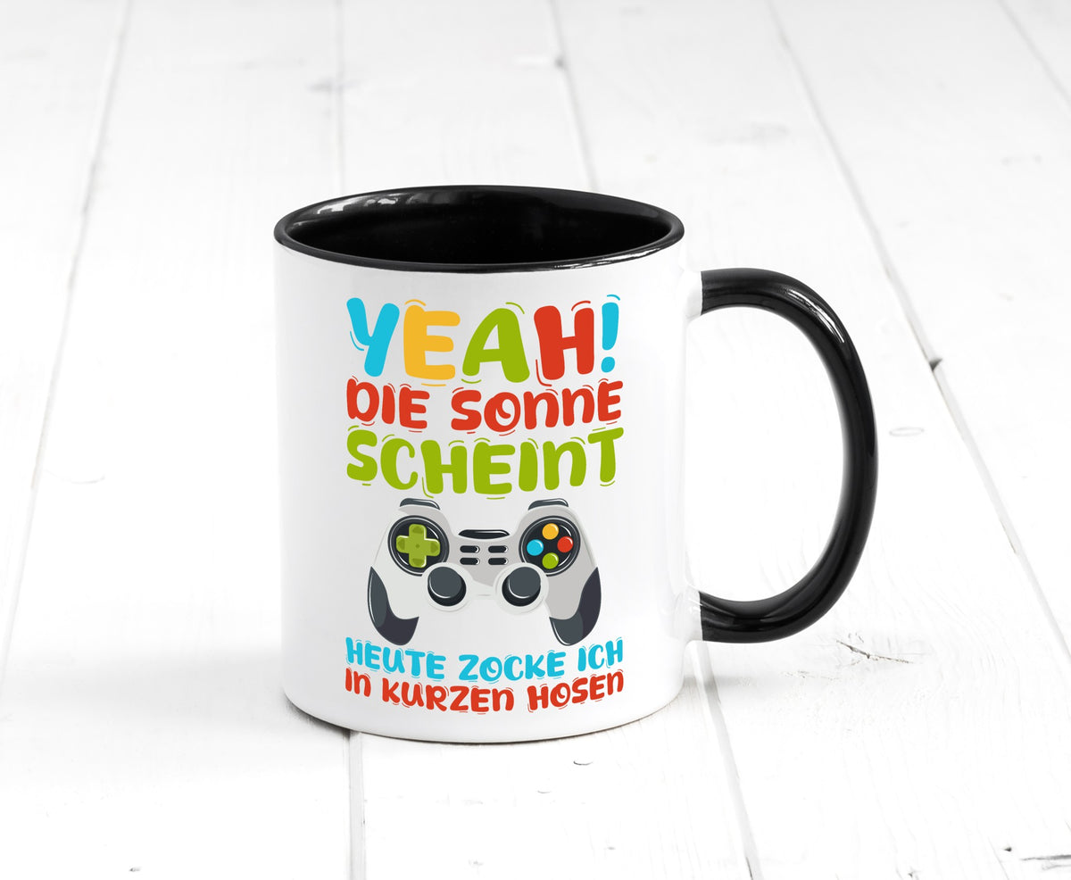 Sommer | in Kurze Hosen Zocken Zocker Gamer lustig Humor Geschenkidee Geschenk Tasse