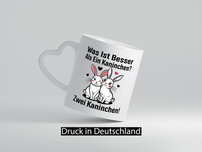 Was ist besser als 1 Kaninchen | Süßes Humor Geschenkidee Tasse