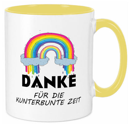 Danke für die Kunderbunte Zeit | Regenbogen lustiger Spruch Geschenk Humor