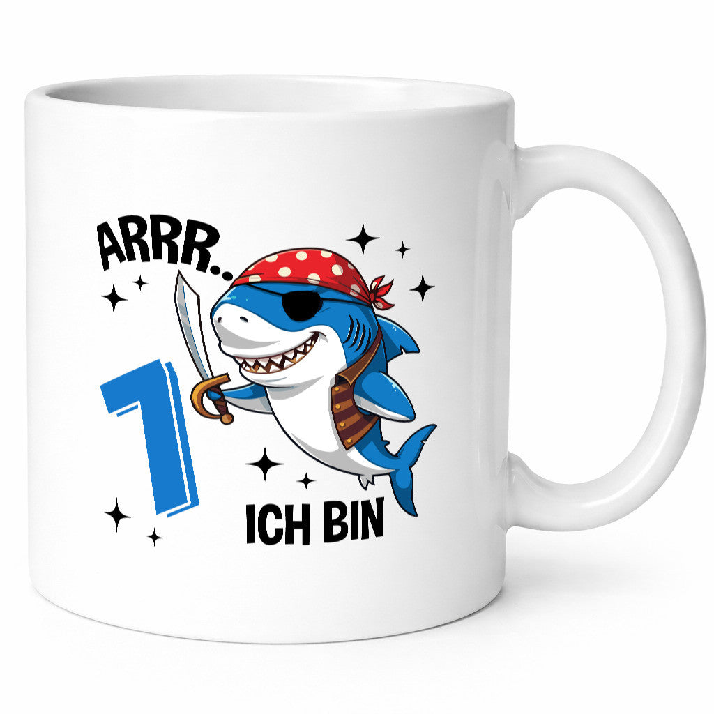 7. Geburtstag | 7 Jahre Arr Pirat Hai Piraten lustiger Spruch Geschenk