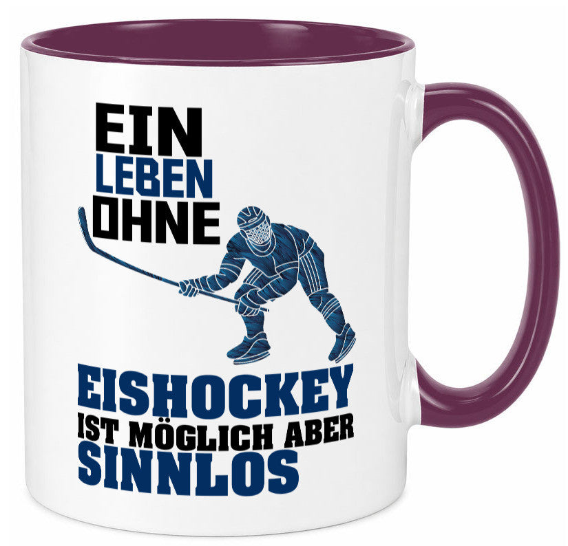 Eishockey | Eishockeyspieler Tasse Eishockeyfan lustiger Spruch Geschenk Humor