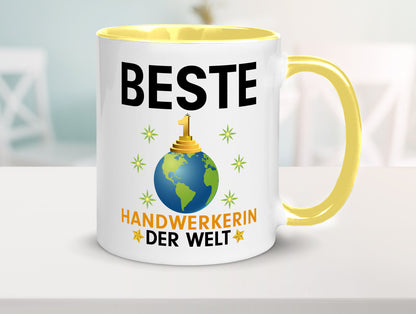 Welt Beste Handwerkerin | Handwerkerinnen lustiger Spruch Geschenk Humor Tasse