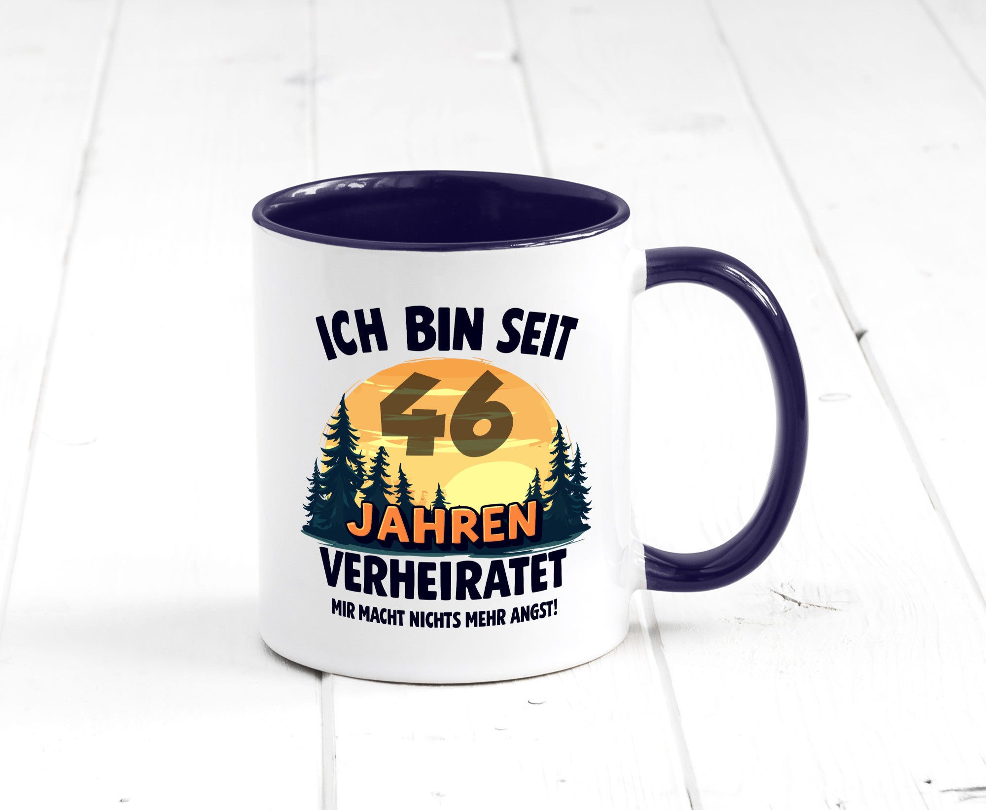 Ich bin Verheiratet | 46. Hochzeitstag Ehepaar Geschenkidee Humor Tasse