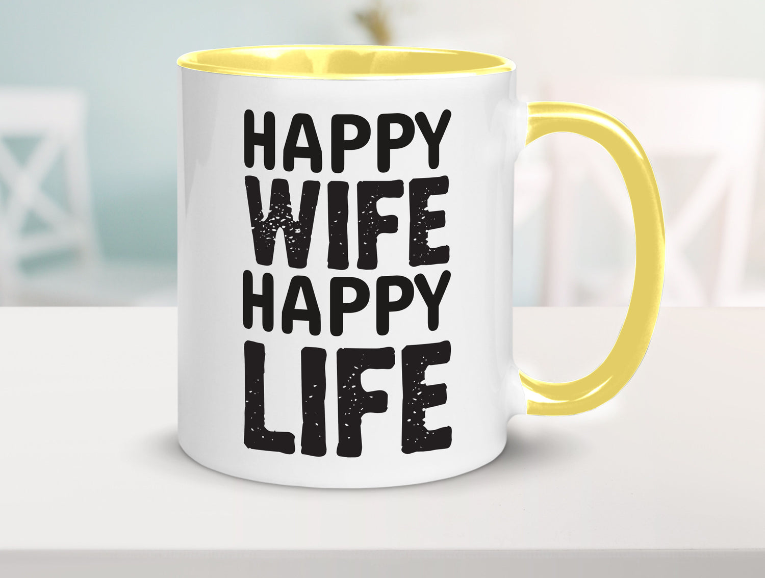 Happy Wife | Ehemann Tasse Ehefrau Humor Statement Geschenkidee